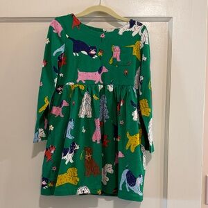 Mini Boden Colorful Cat and Dog Print Kids Dress